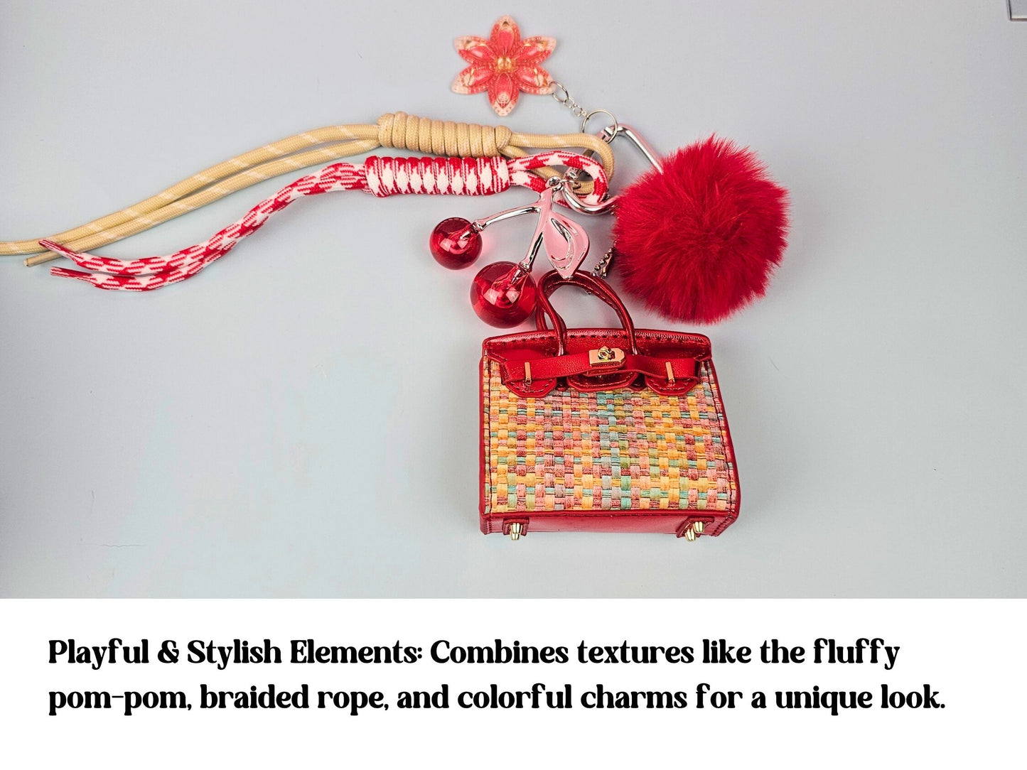 Red Abuelita Bag Mini Purse Bag Charm