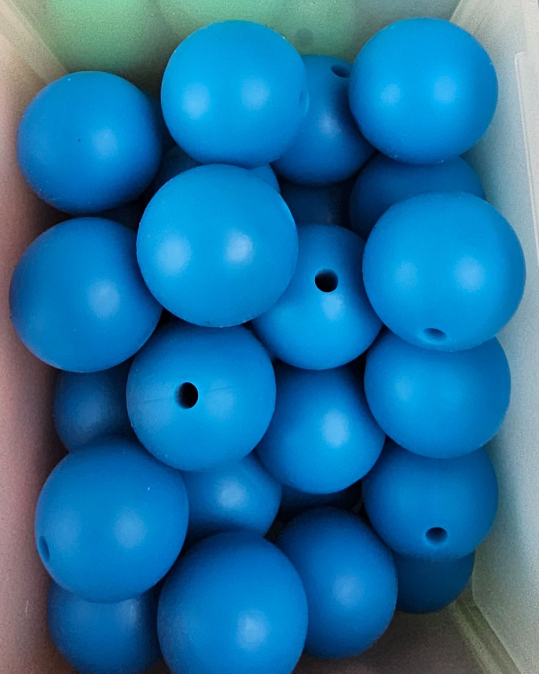 Silicone Beads - Blue 15mm