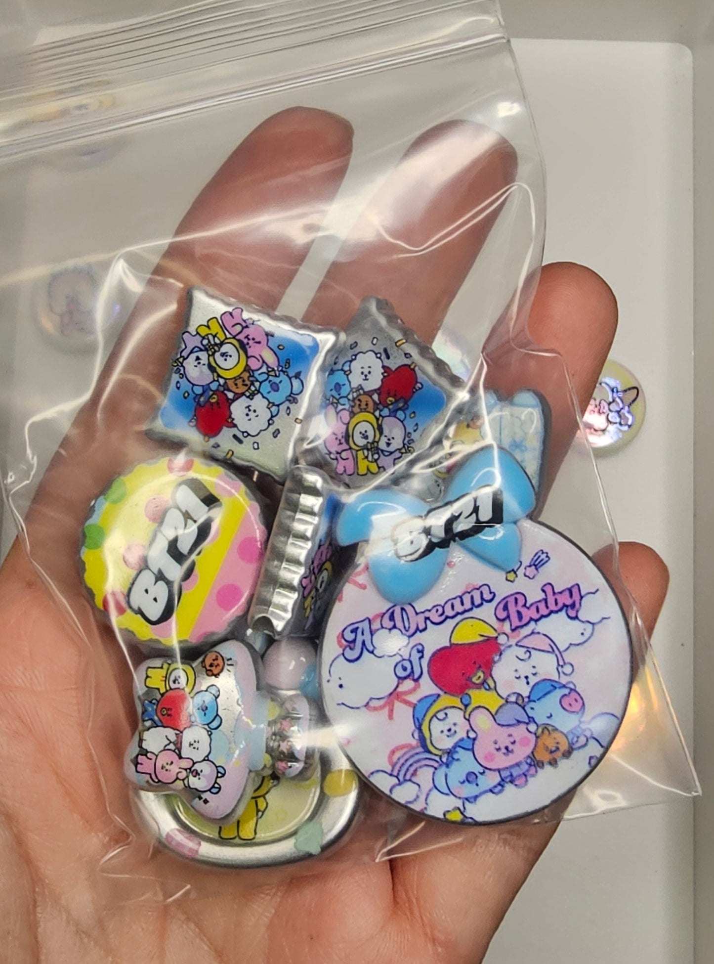 BT21 Character Blue Bead Mix