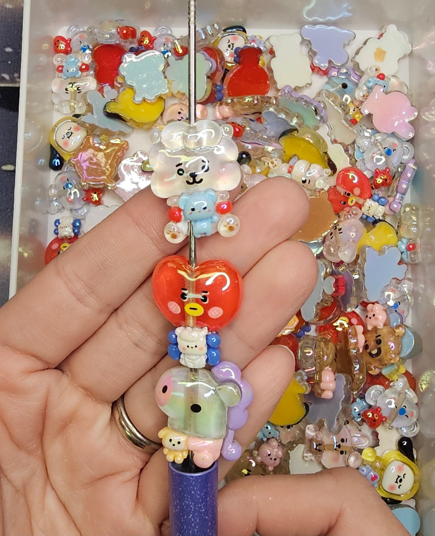 BT21 Character Jelly Focal Beads Assorted Set of 7