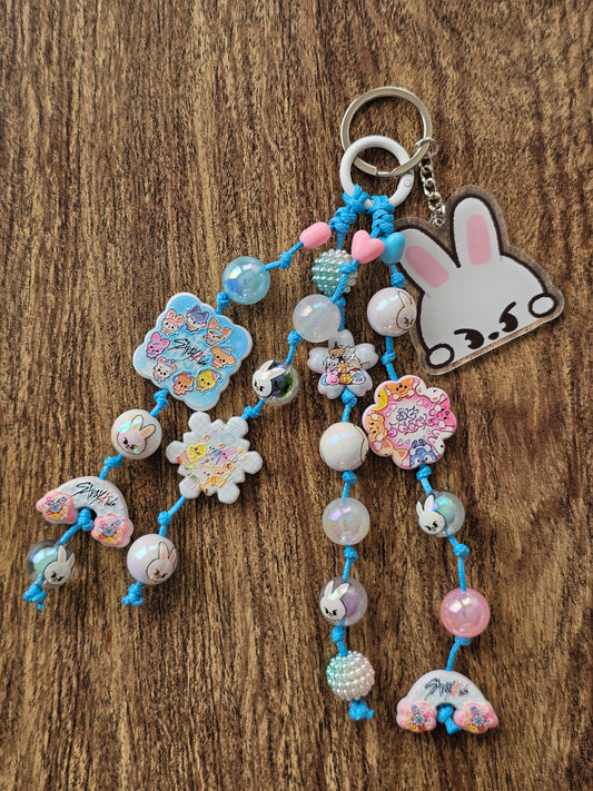 Stray Kids Inspired Beaded Bag Charm | Kawaii K-Pop Backpack Charm | Cute Purse Charm | Handmade STAY Gift | SKZ Fan Accessory