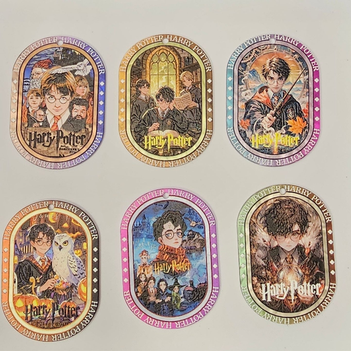 Harry Potter Embossed Acrylic Pendant Charm Tags
