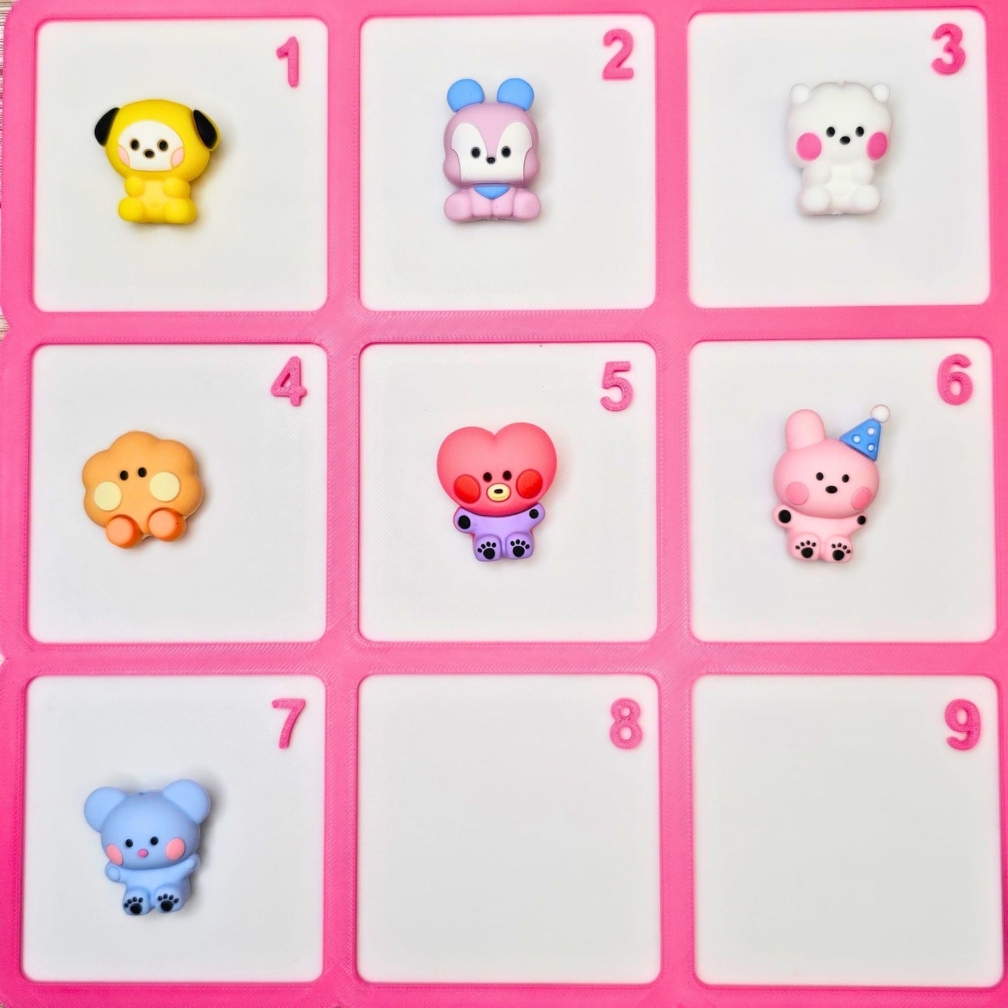 BT21-Inspired 3D Silicone Figure Beads | Cute Kawaii Character Focal Beads | DIY Pens, Phone Charms, Keychains & Bag Charms | DIY Freebies (Copy)