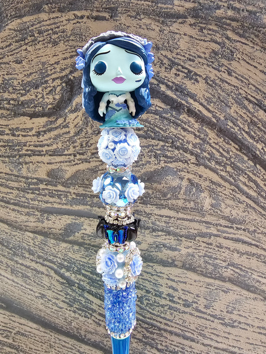 Gothic Bride Beaded Pen | Corpse Bride Inspired Pen | Spooky Aesthetic