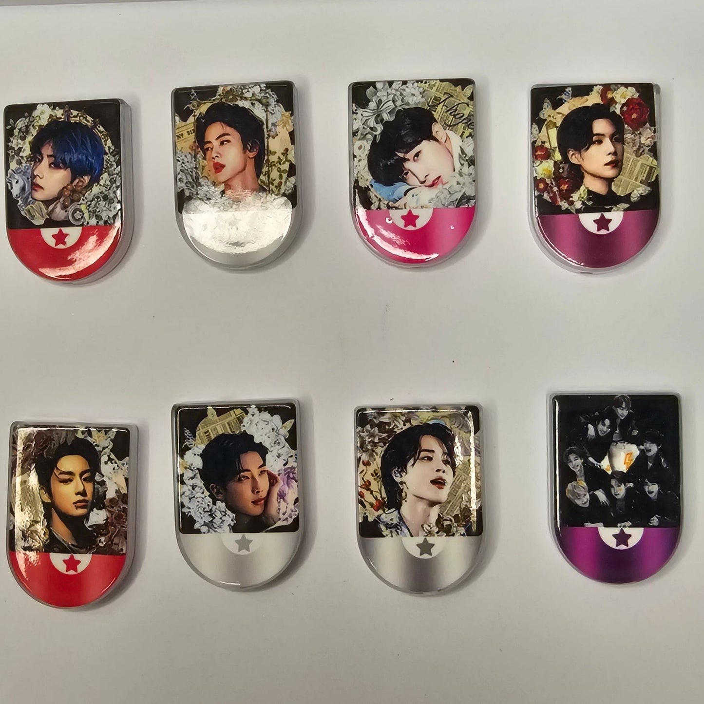 Set of 8 BTS Photo Beads
