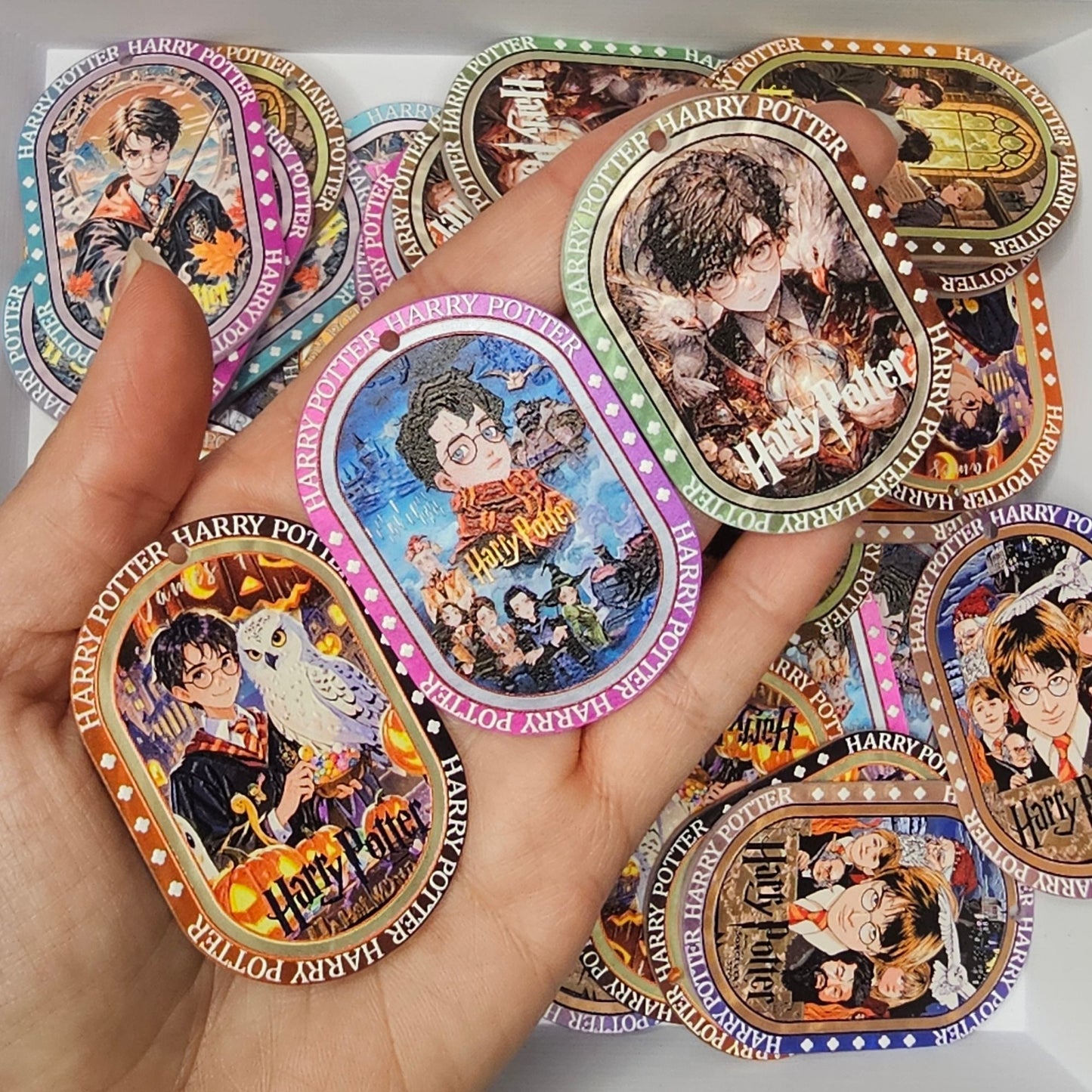 Harry Potter Embossed Acrylic Pendant Charm Tags