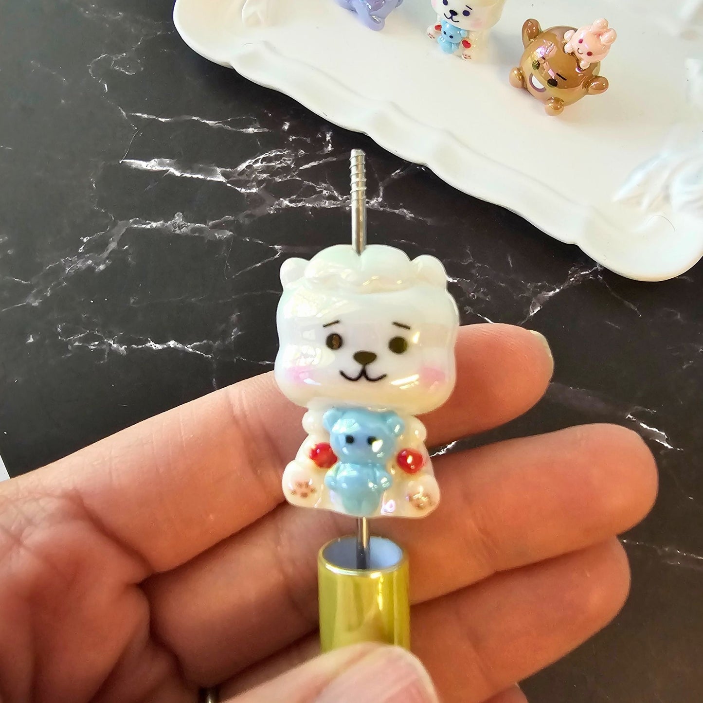 BT21-Inspired 3D Acrylic Figure Beads | Cute Kawaii Character Focal Beads | DIY Pens, Phone Charms, Keychains & Bag Charms | DIY Freebies