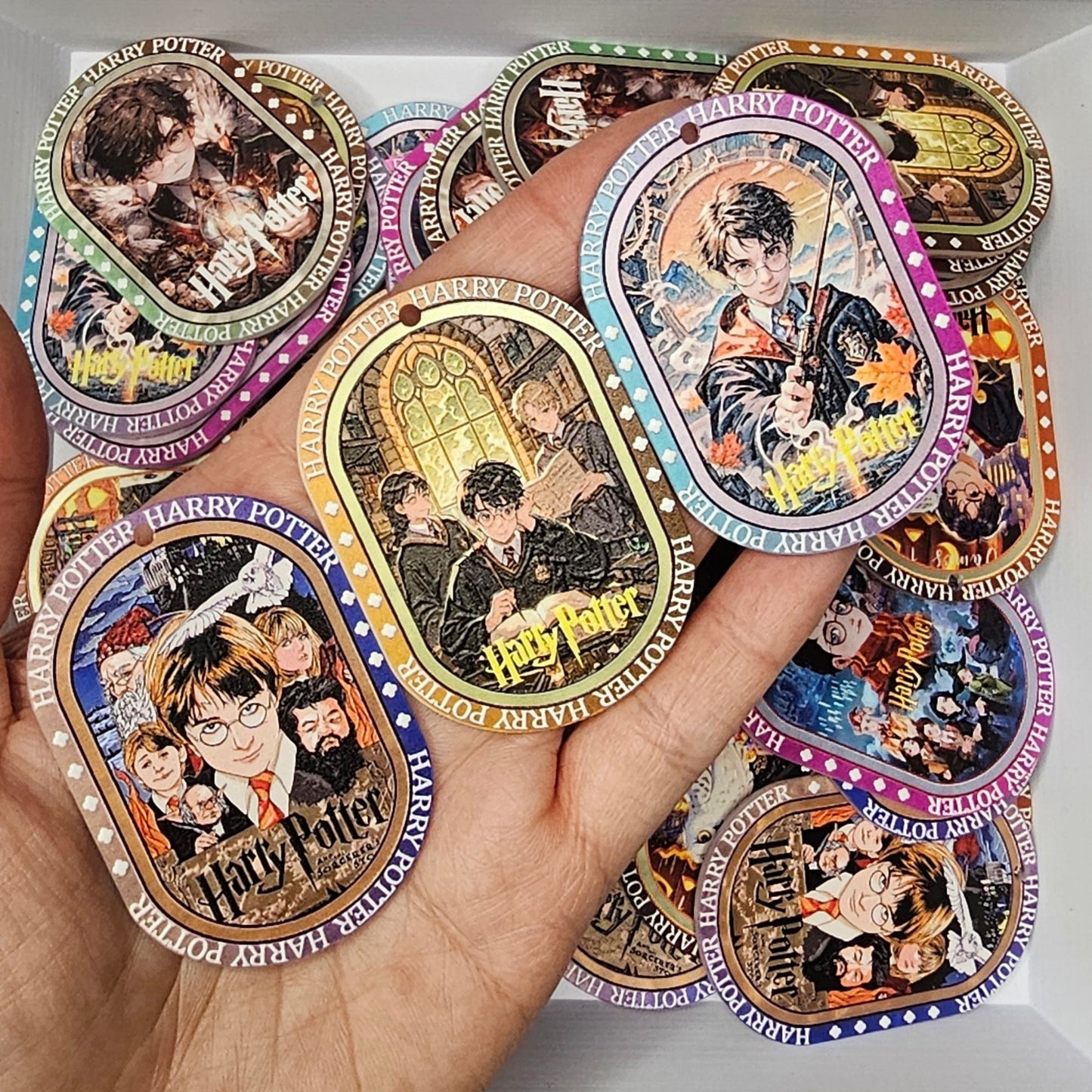 Harry Potter Embossed Acrylic Pendant Charm Tags