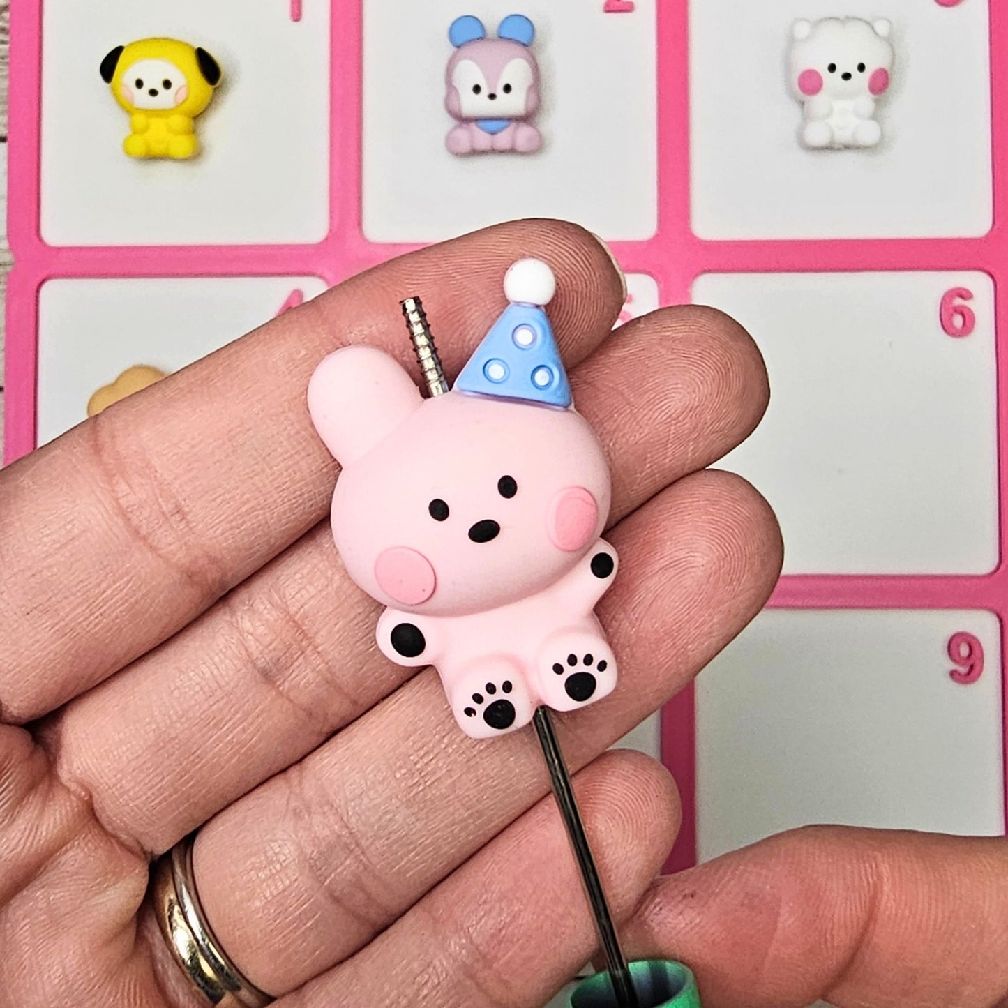 BT21-Inspired 3D Silicone Figure Beads | Cute Kawaii Character Focal Beads | DIY Pens, Phone Charms, Keychains & Bag Charms | DIY Freebies (Copy)