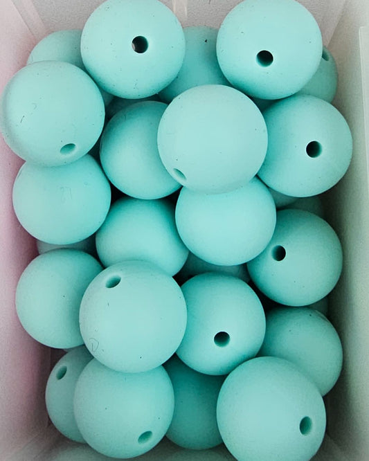 Silicone Beads - Blue 15mm