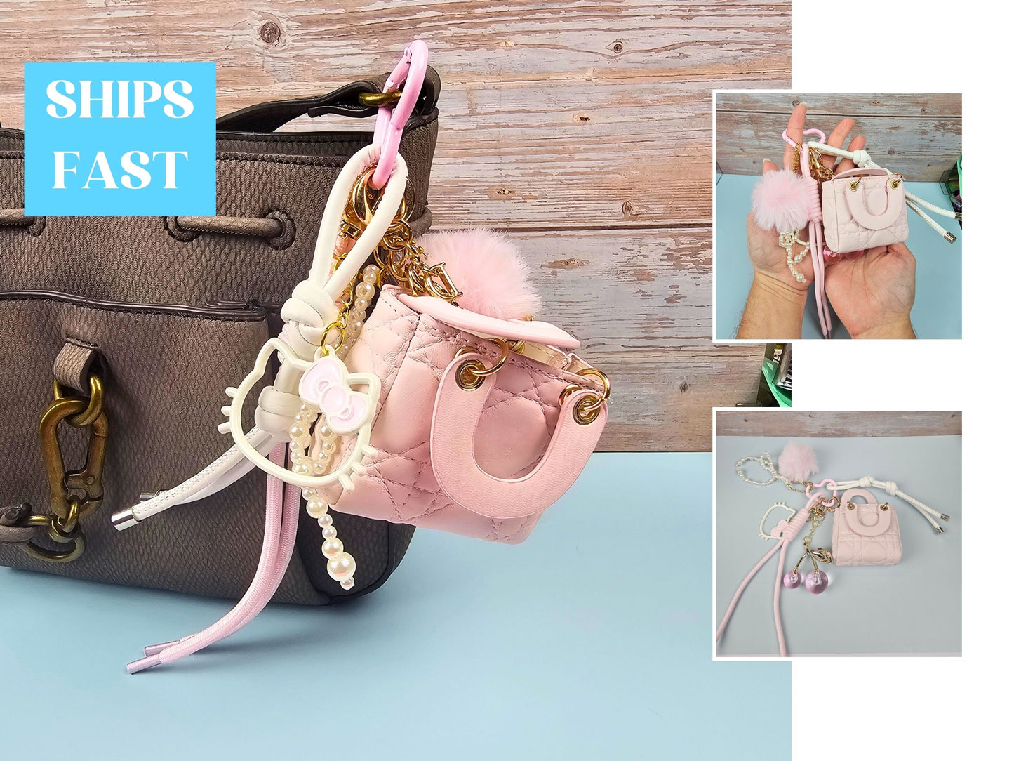 Baby Pink Mini Purse Bag Charm