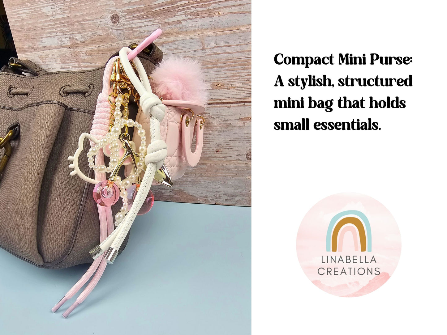 Baby Pink Mini Purse Bag Charm