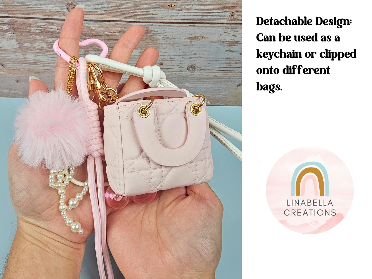 Baby Pink Mini Purse Bag Charm