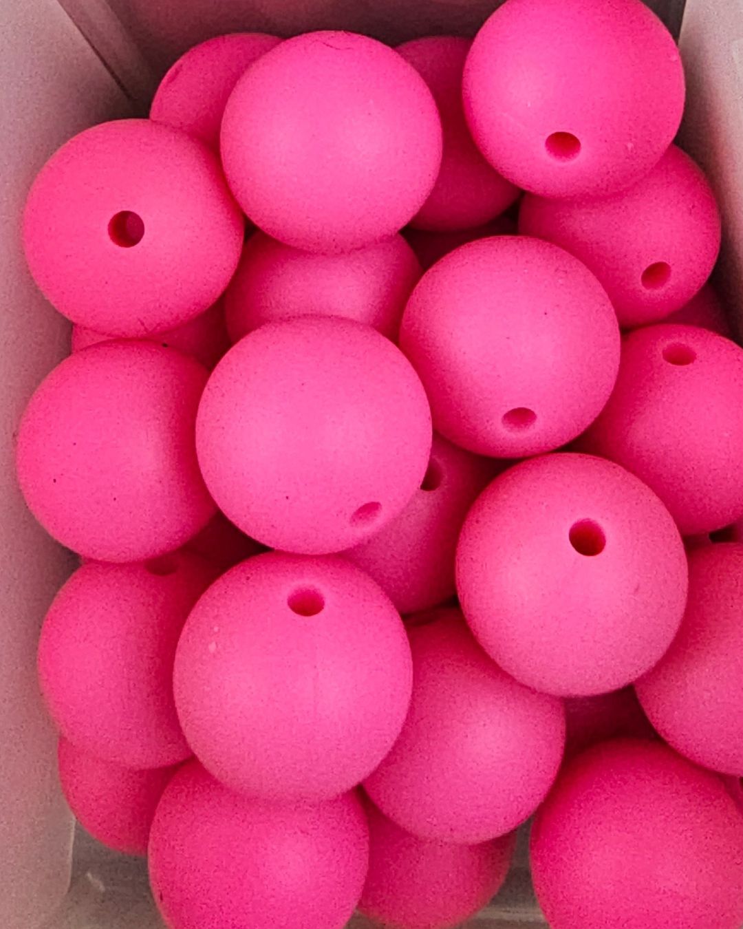 Silicone Beads - Pinks 15mm