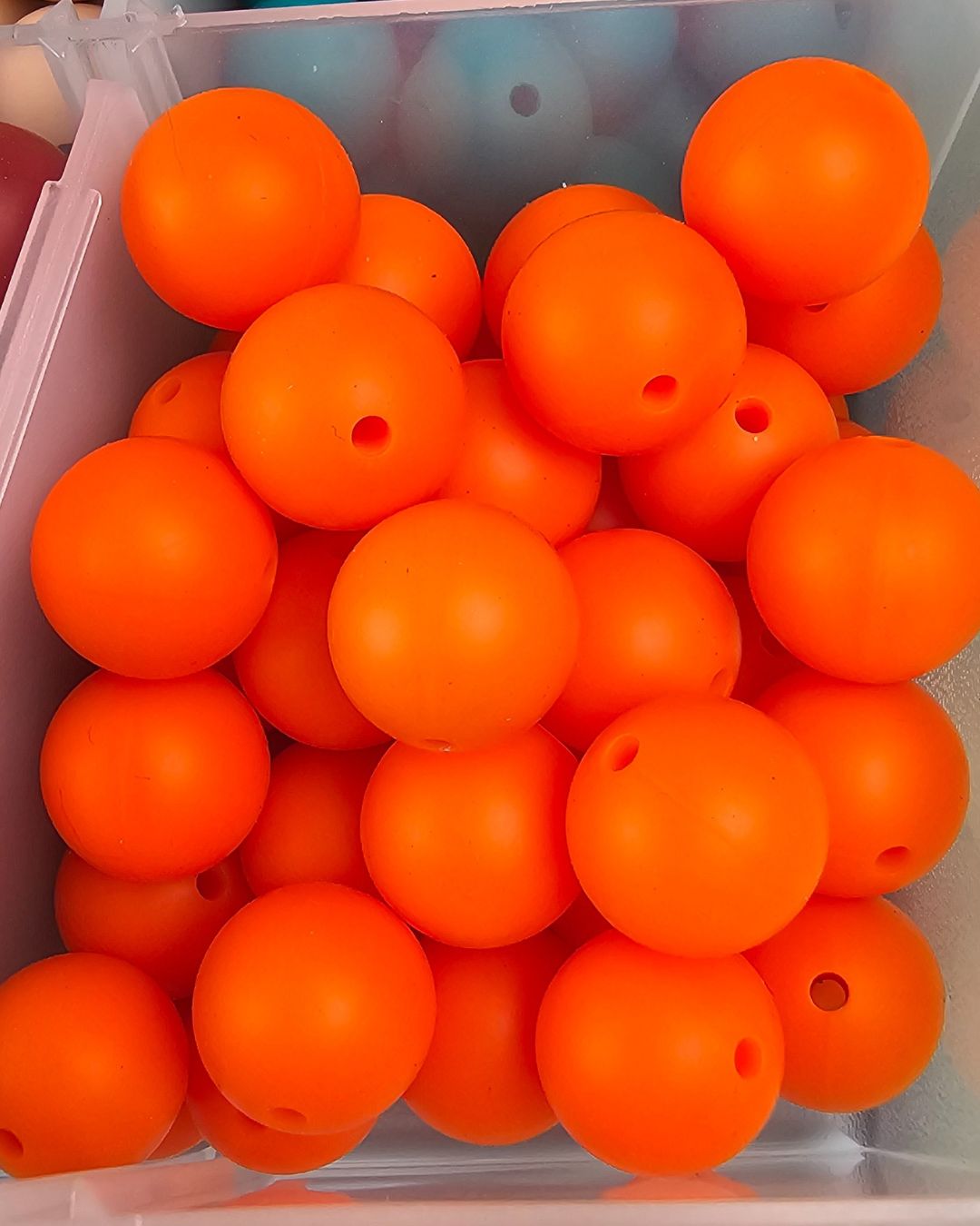 Silicone Beads - Orange and Yellow 15mm