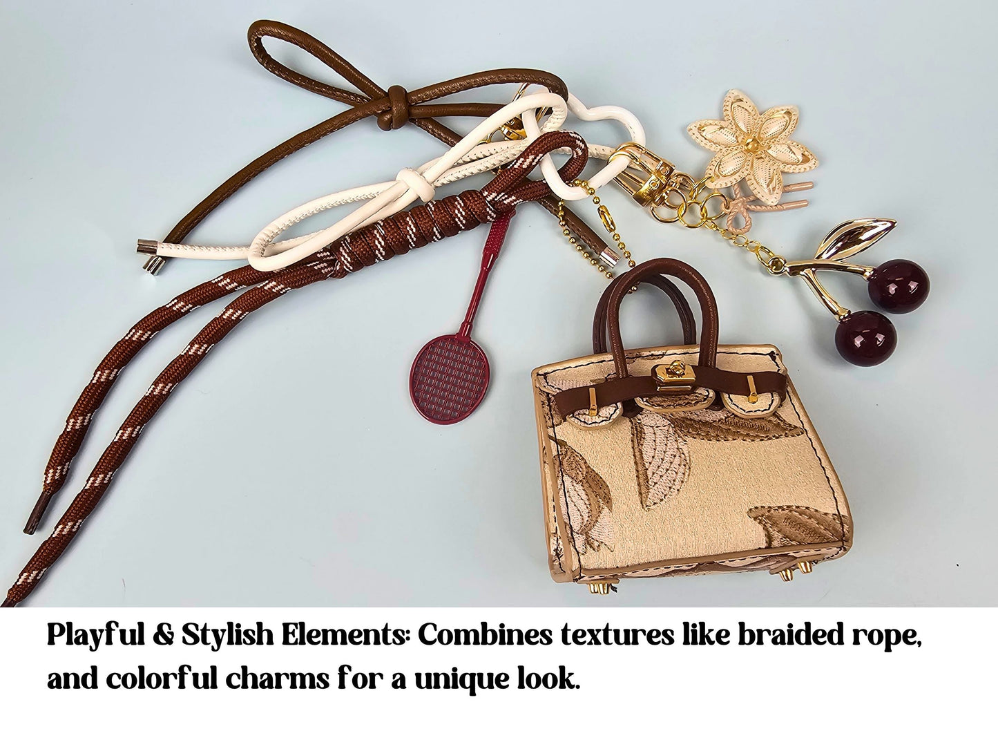 Brown Mini Purse Bag Charm