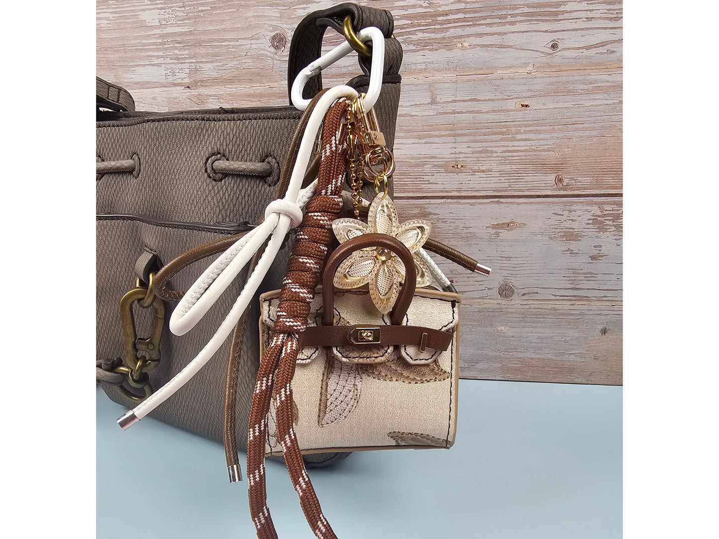 Brown Mini Purse Bag Charm