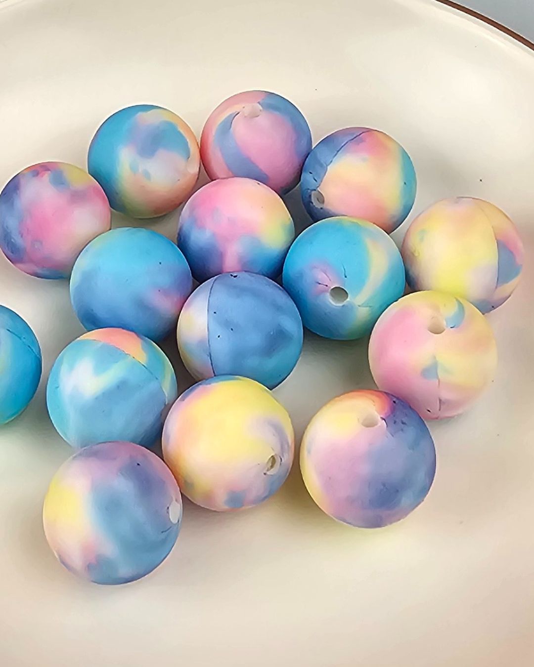 Silicone Beads - Printed Beads 15mm