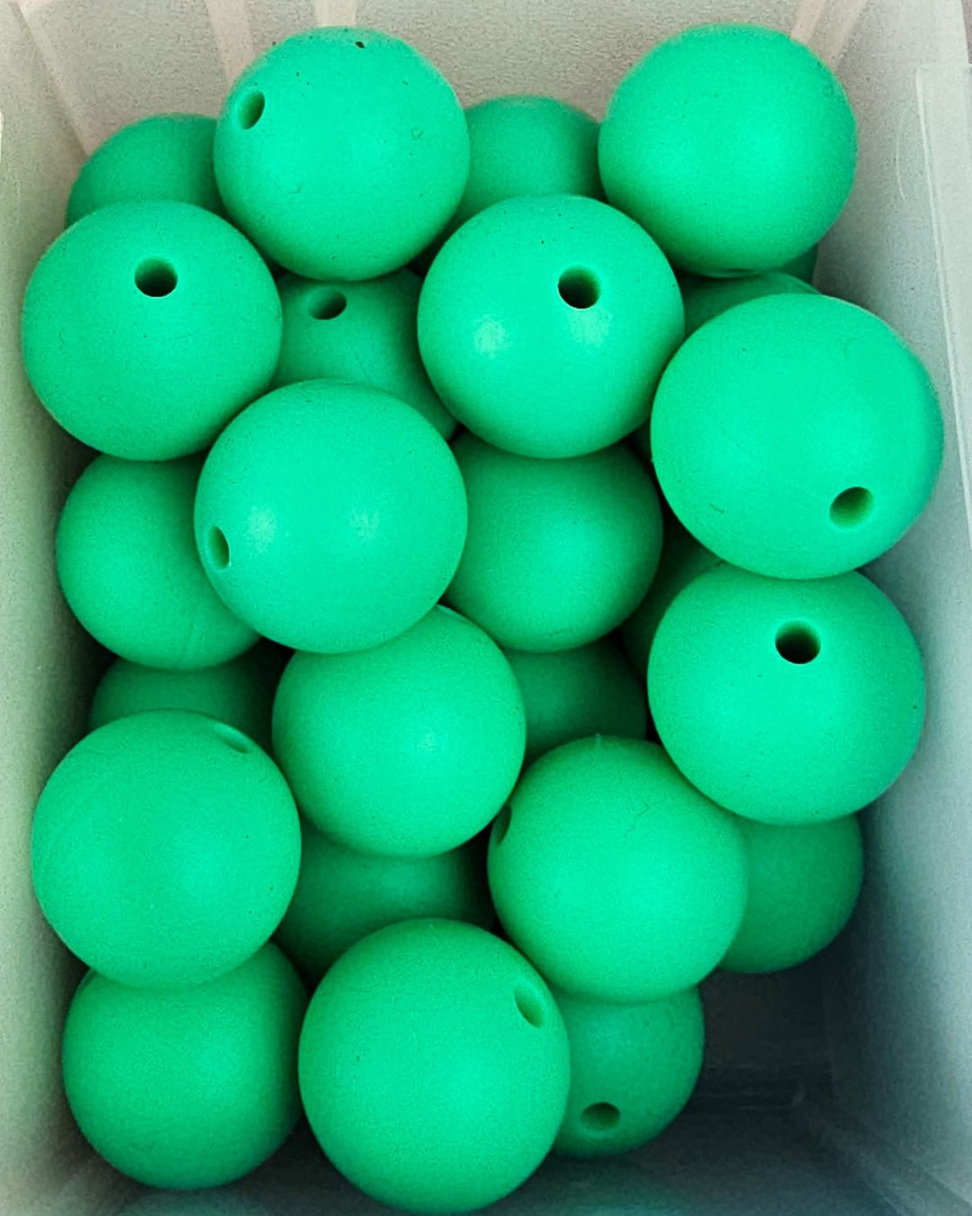 Silicone Beads - Green 15mm