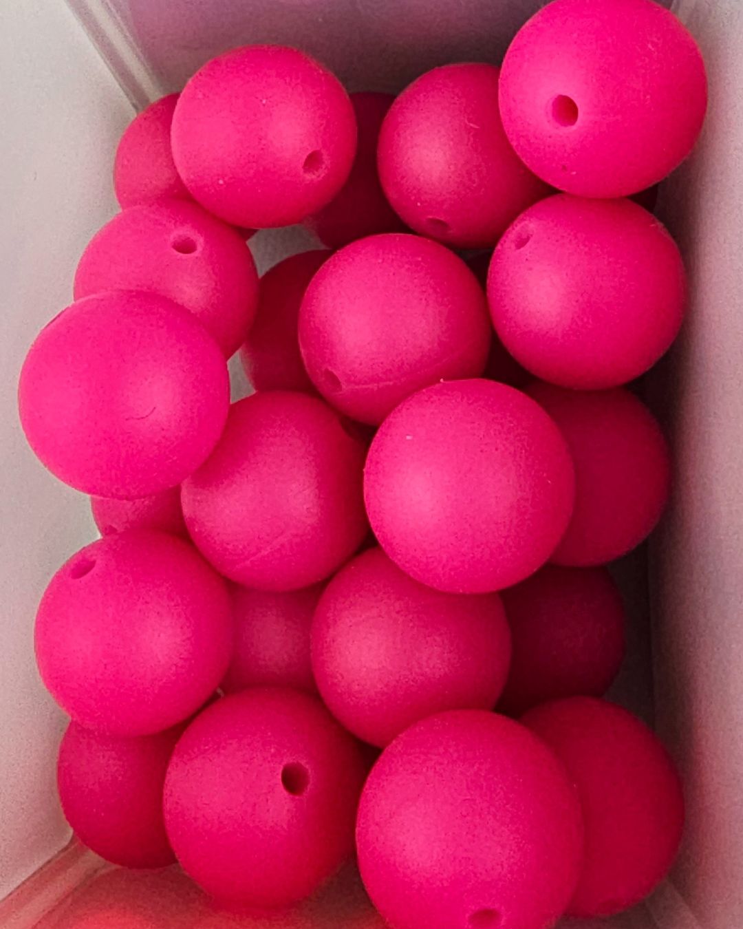 Silicone Beads - Pinks 15mm