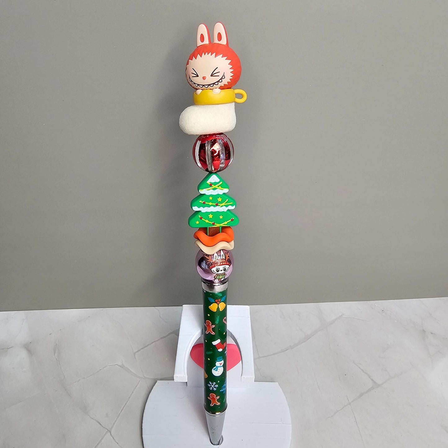 Popmart Christmas Beaded Pen Labubu Skullpanda Molly Dimoo and more