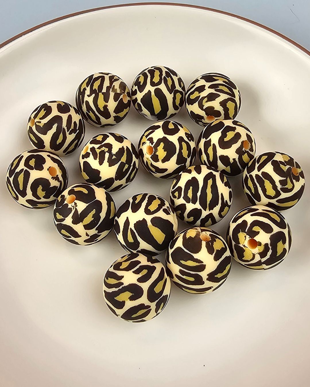 Silicone Beads - Printed Beads 15mm