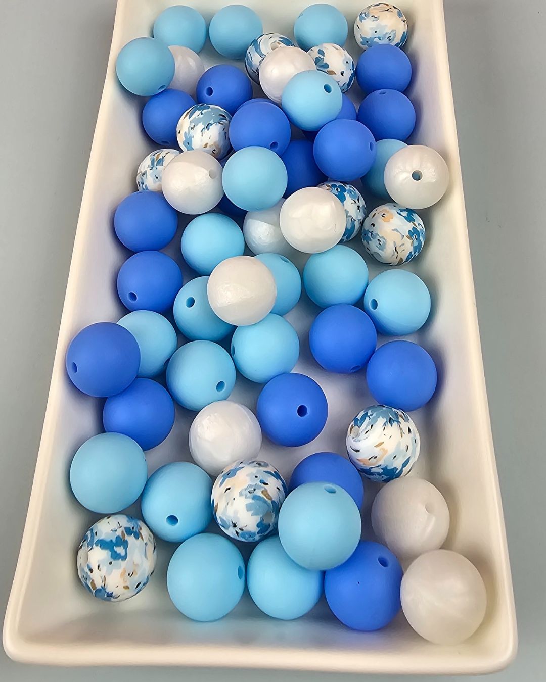 Silicone Printed Bead Mix - 60 qty