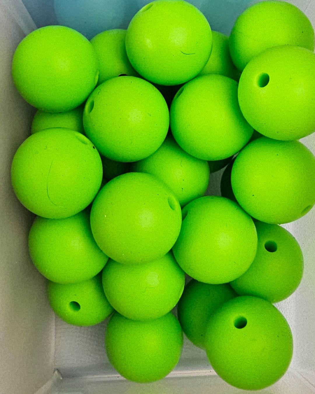 Silicone Beads - Green 15mm