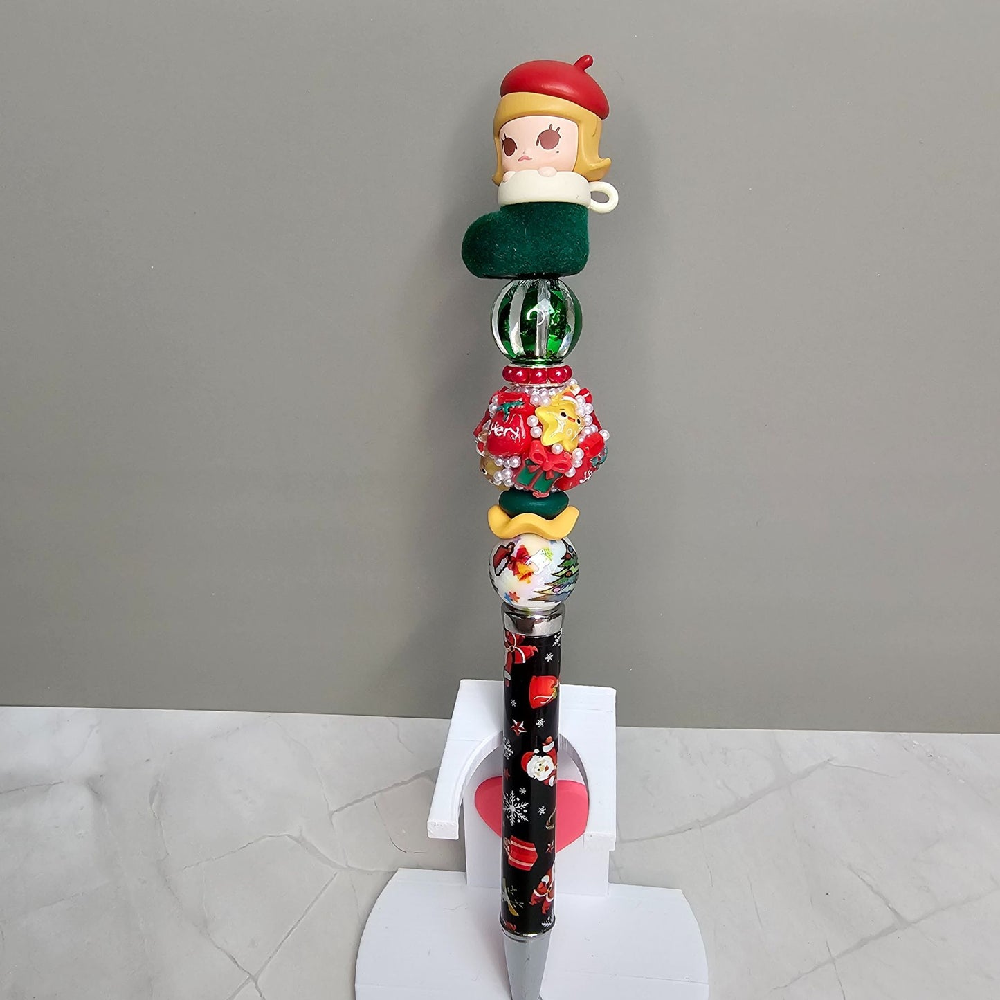 Popmart Christmas Beaded Pen Labubu Skullpanda Molly Dimoo and more