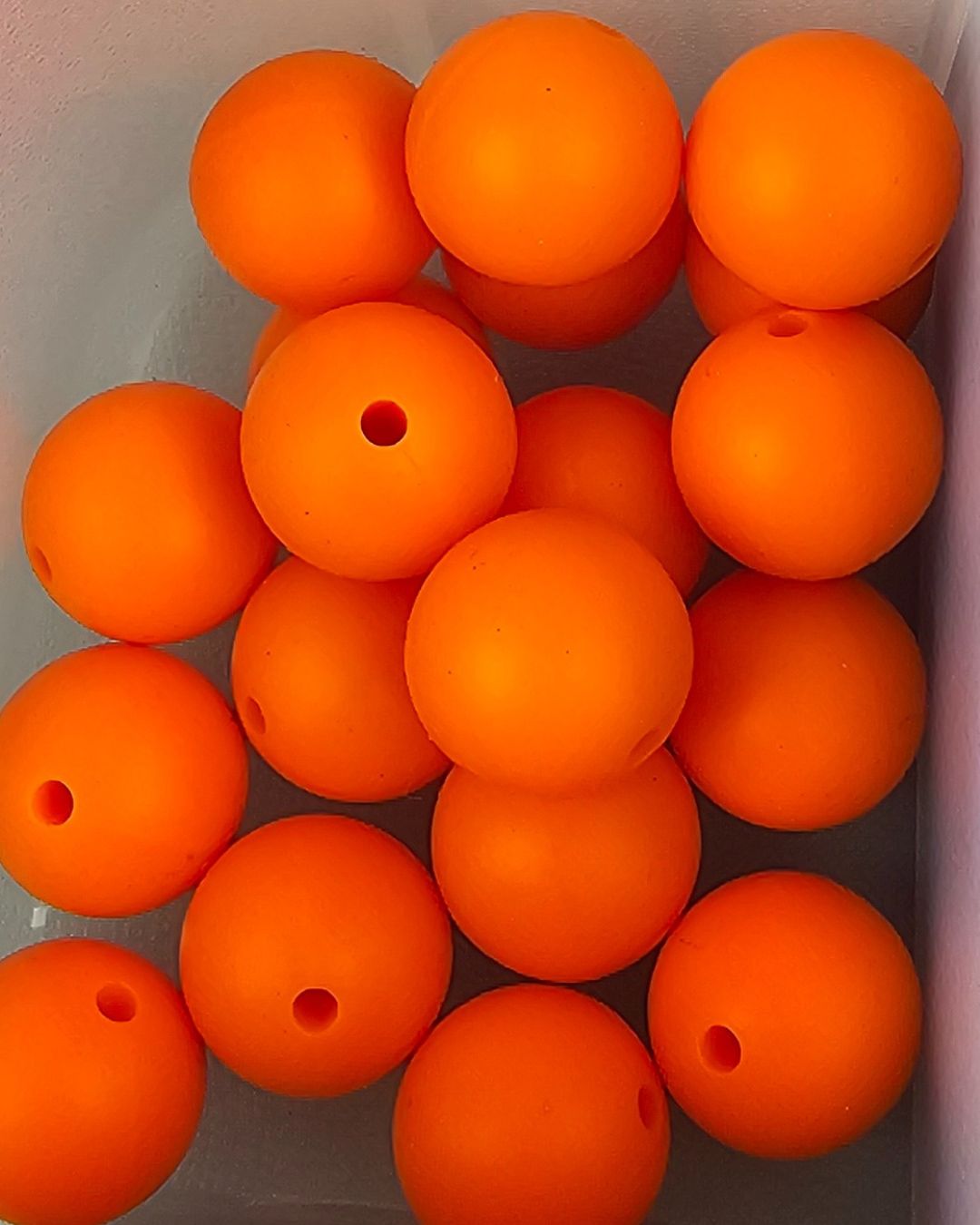 Silicone Beads - Orange and Yellow 15mm