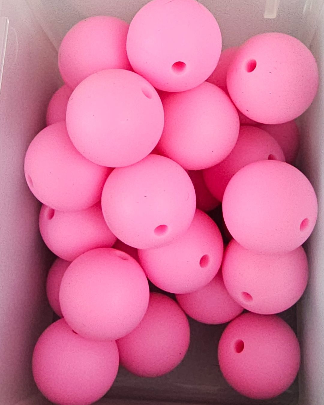 Silicone Beads - Pinks 15mm