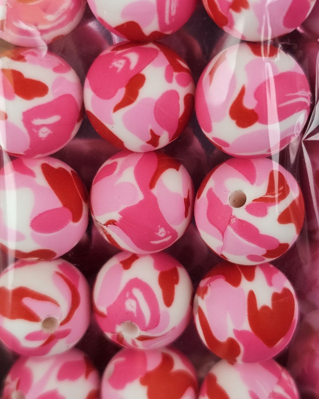 Silicone Beads - Printed Beads 15mm