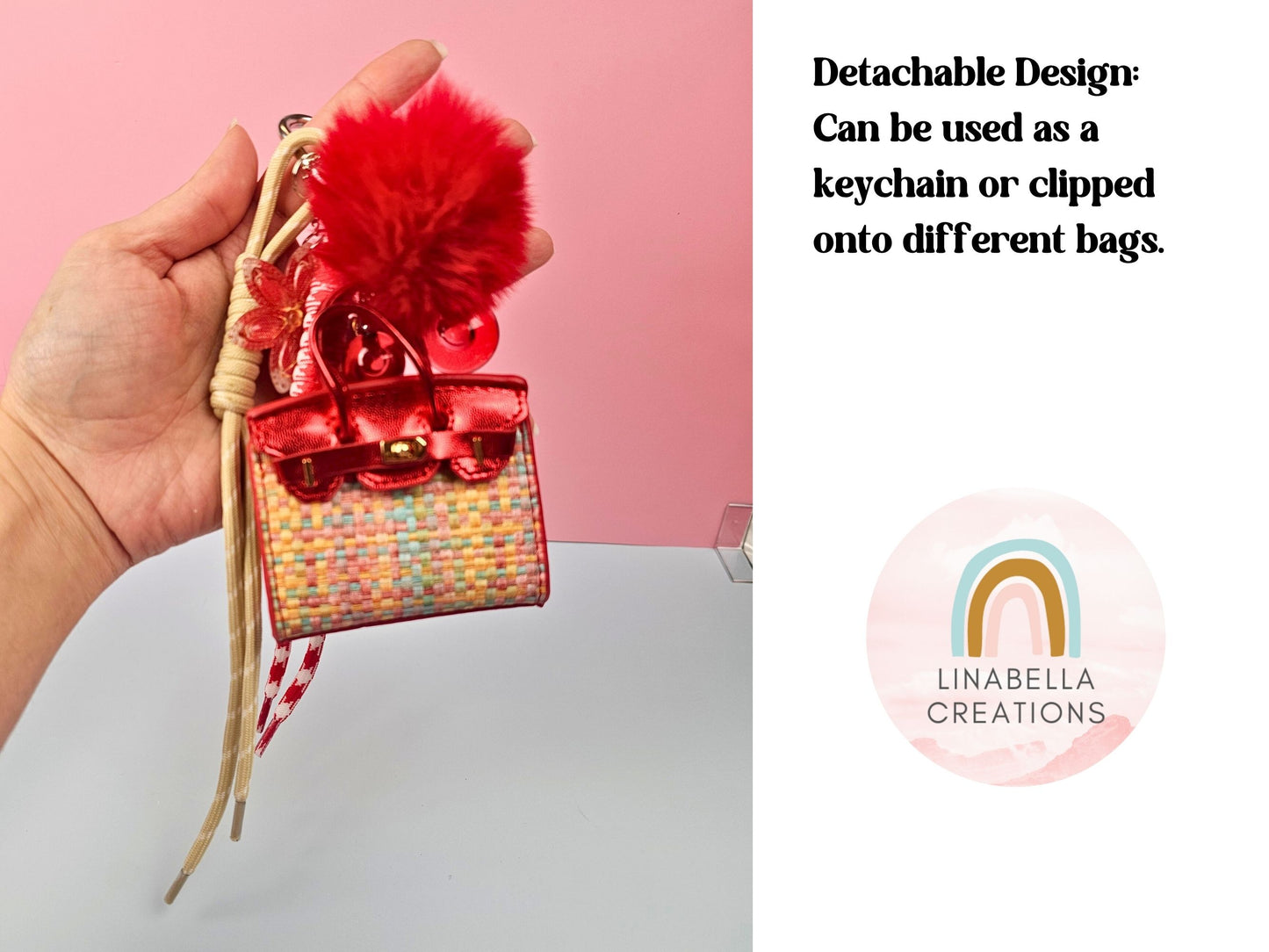 Red Abuelita Bag Mini Purse Bag Charm