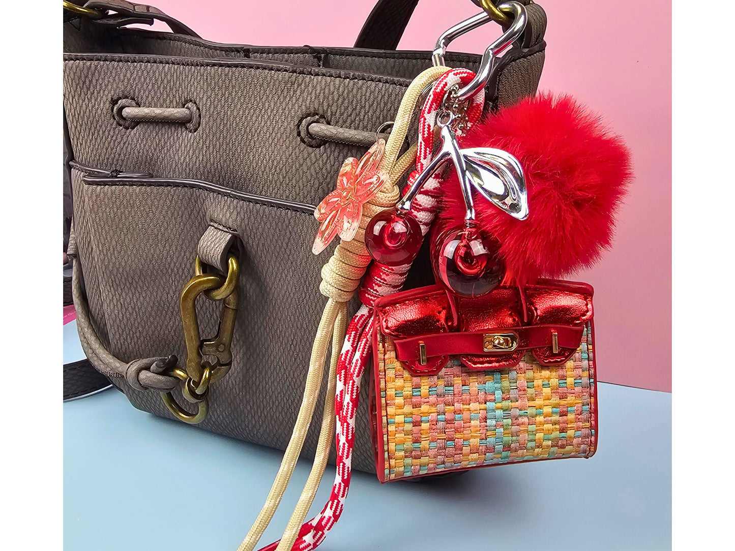 Red Abuelita Bag Mini Purse Bag Charm