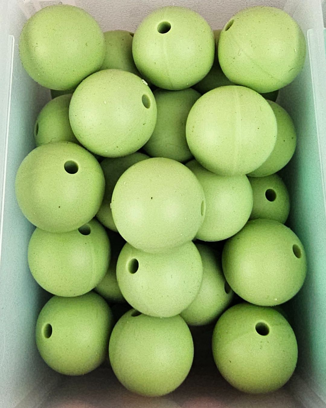 Silicone Beads - Green 15mm