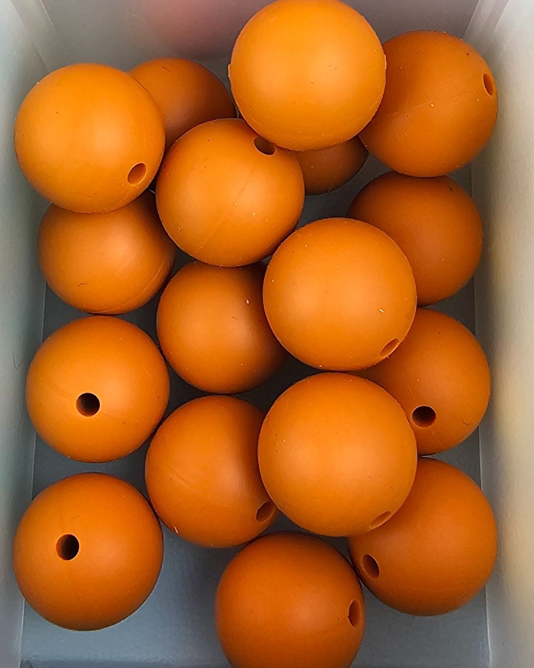 Silicone Beads - Orange and Yellow 15mm