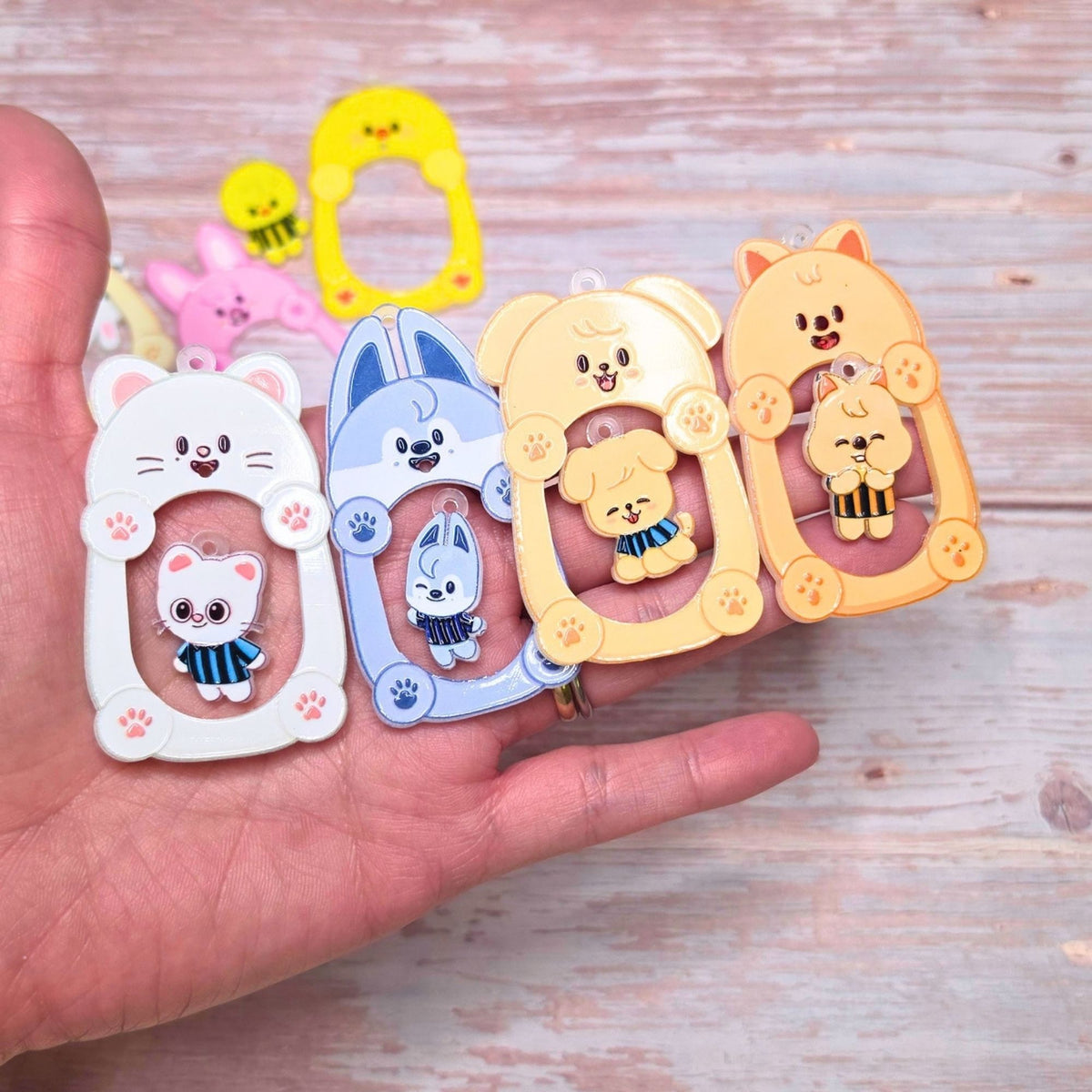 SKZOO Inspired Pendant Charms Set of 16 | Large & Small Stray Kids Character Charms | K-Pop Charms for Keychains & Jewelry