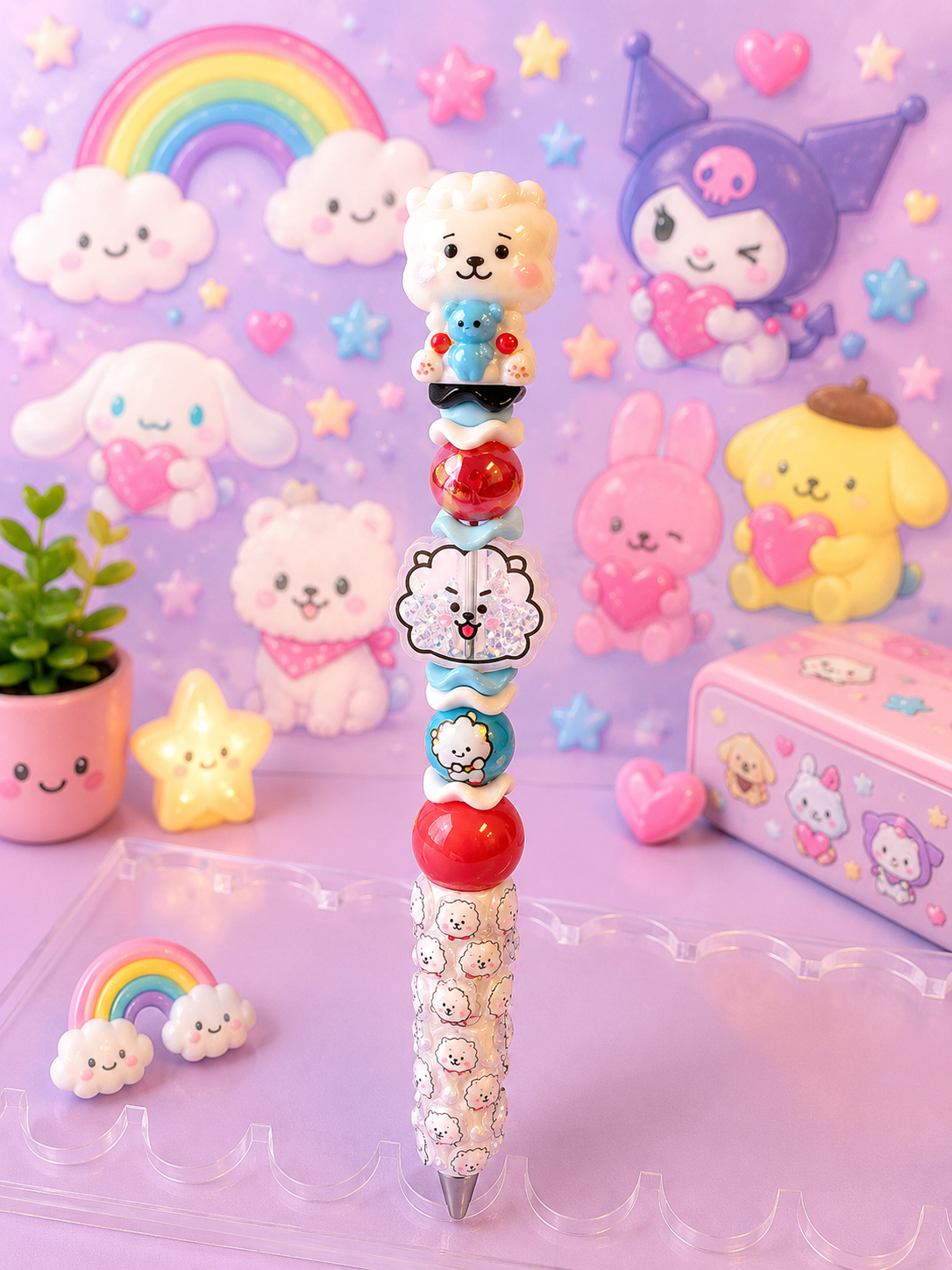 BT21-inspired Beaded Pen