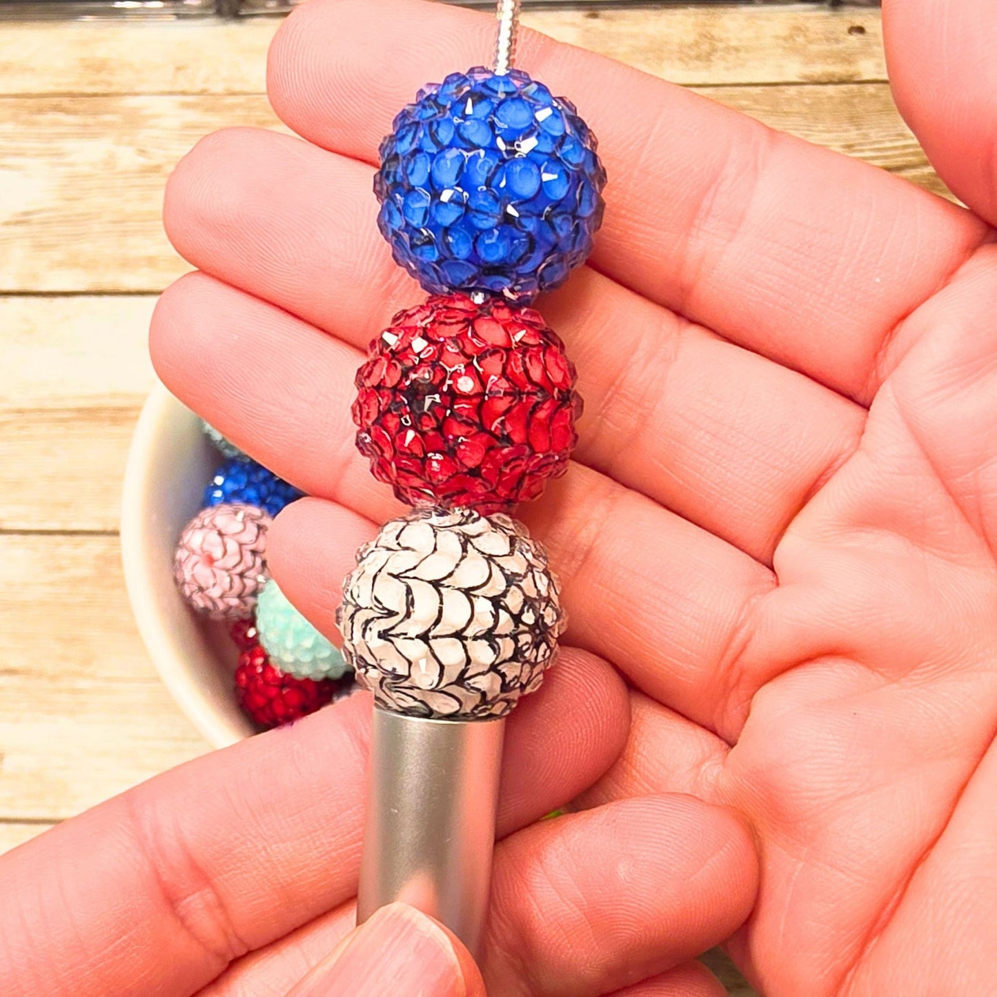 20mm Rhinestone Spiderweb Beads – Set of 10 | Halloween Web Beads | Sparkly Chunky Beads | Spooky DIY Beads for Pens, Keychains & Crafts