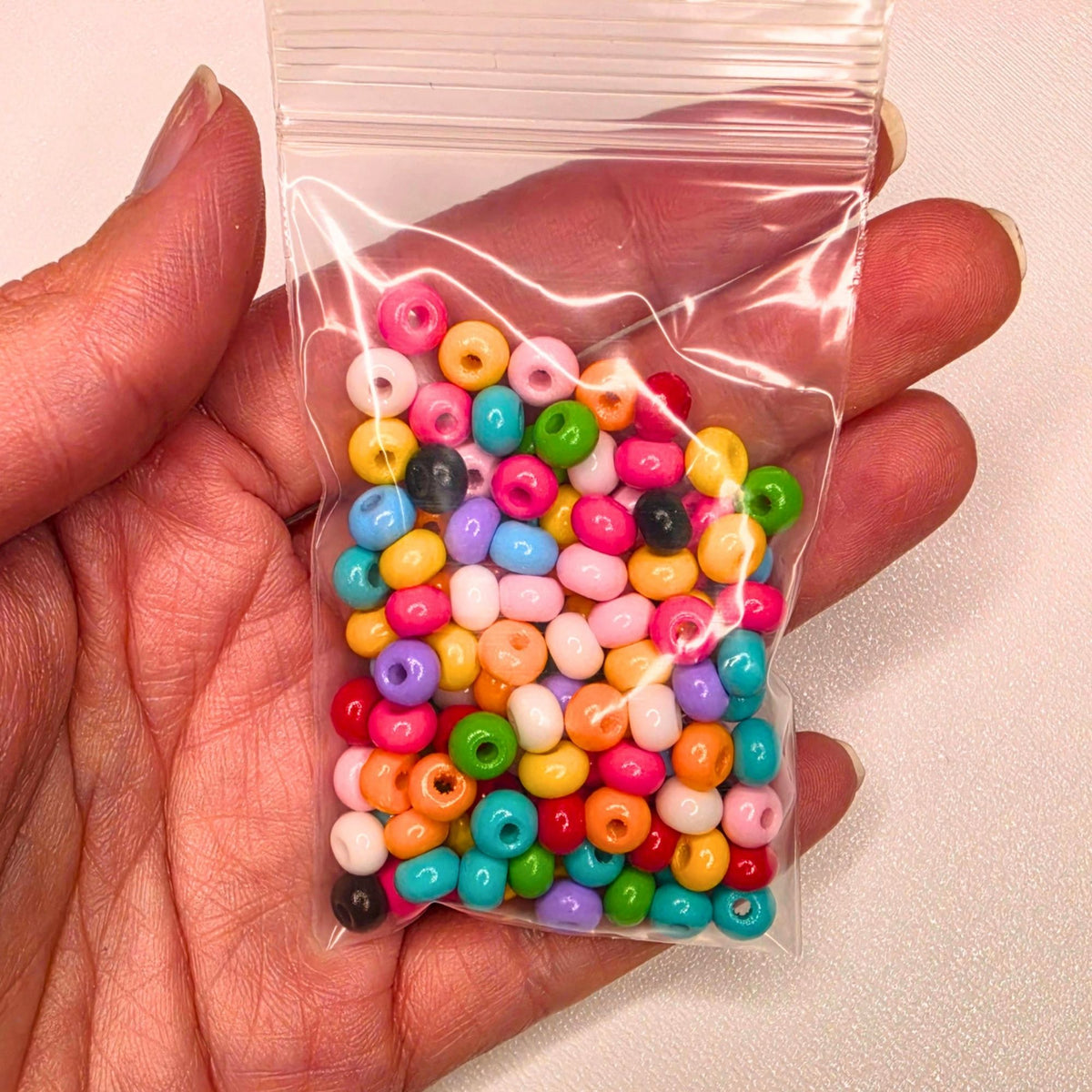 6mm Colorful Spacer Beads – 30g Mixed Color Beads, Rainbow Round Beads for Jewelry Making, Beaded Pens, Bracelets, Phone Charms & DIY Crafts
