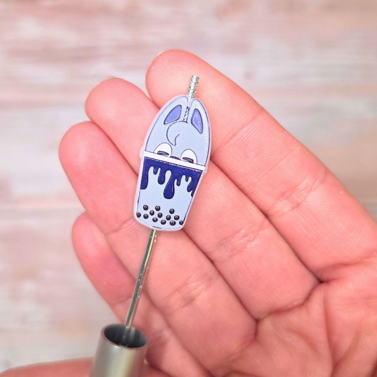 SKZOO Inspired Boba Acrylic Focal Beads Set of 8 | Stray Kids Character Bubble Tea Beads | K-Pop Beads for Pens & Keychains