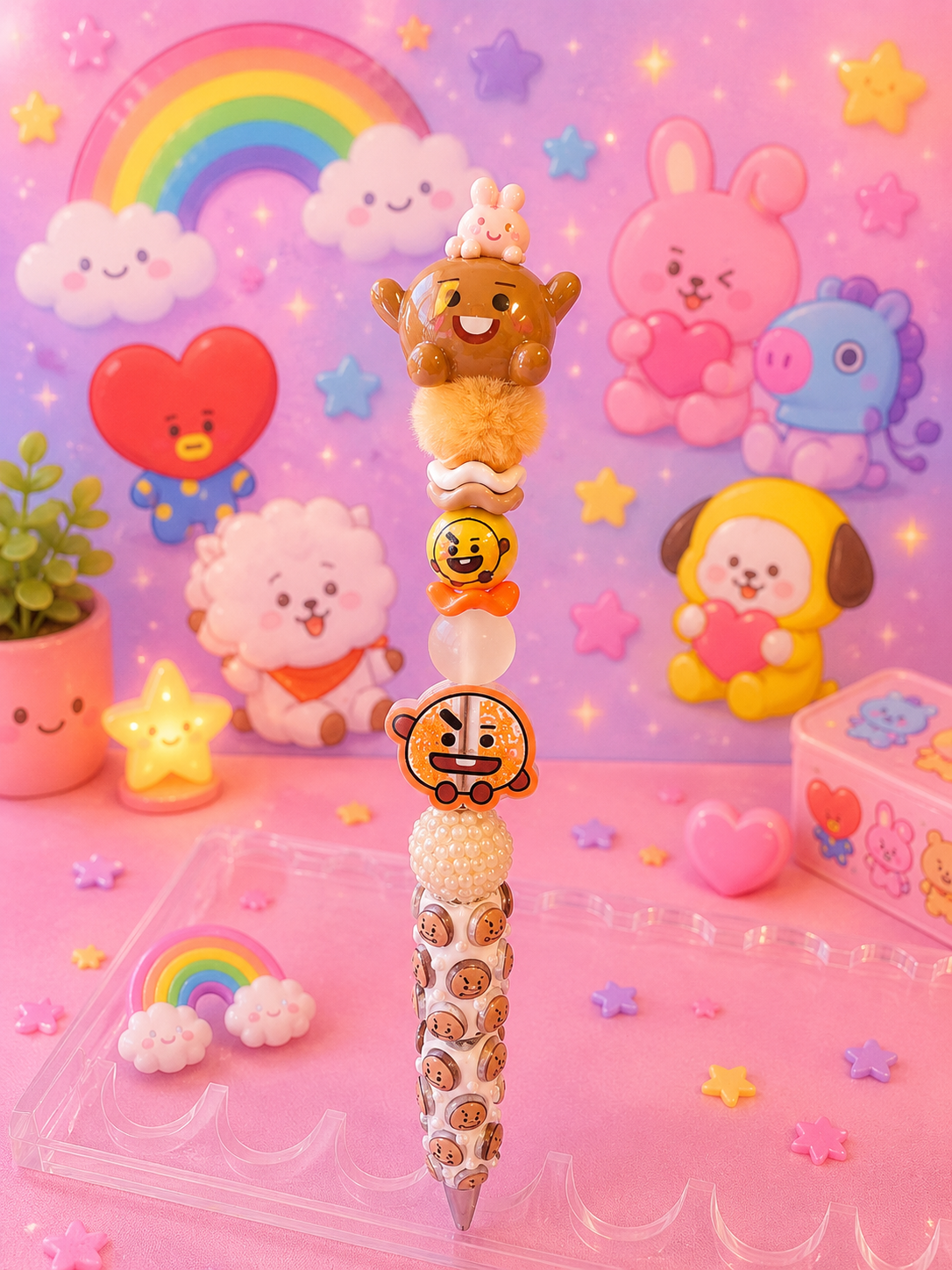 BT21-inspired Beaded Pen