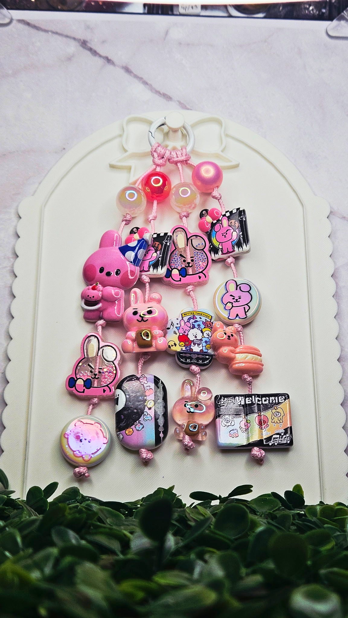 BT21 Character Bag Charm Black
