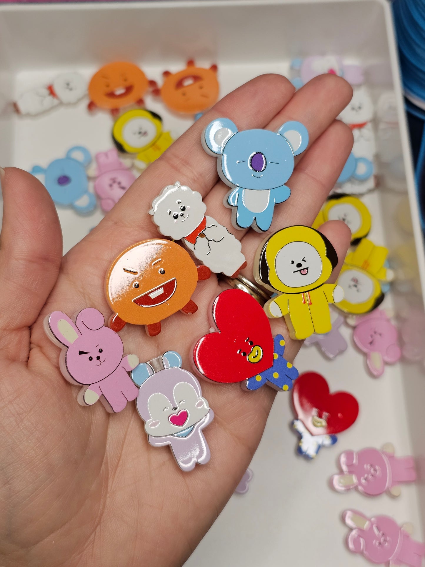 BT21 Character Acrylic Focal Beads Assorted Set of 7