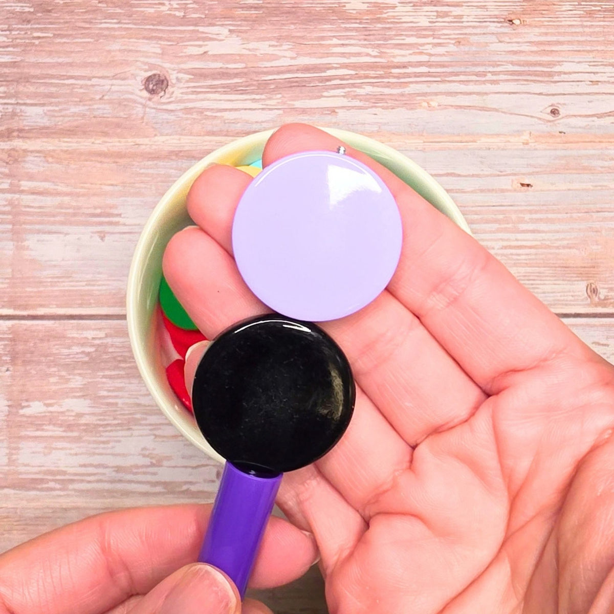 Large Colorful Coin Beads – Set of 10 | DIY Fancy Bead Bases & Craft Supplies ✨