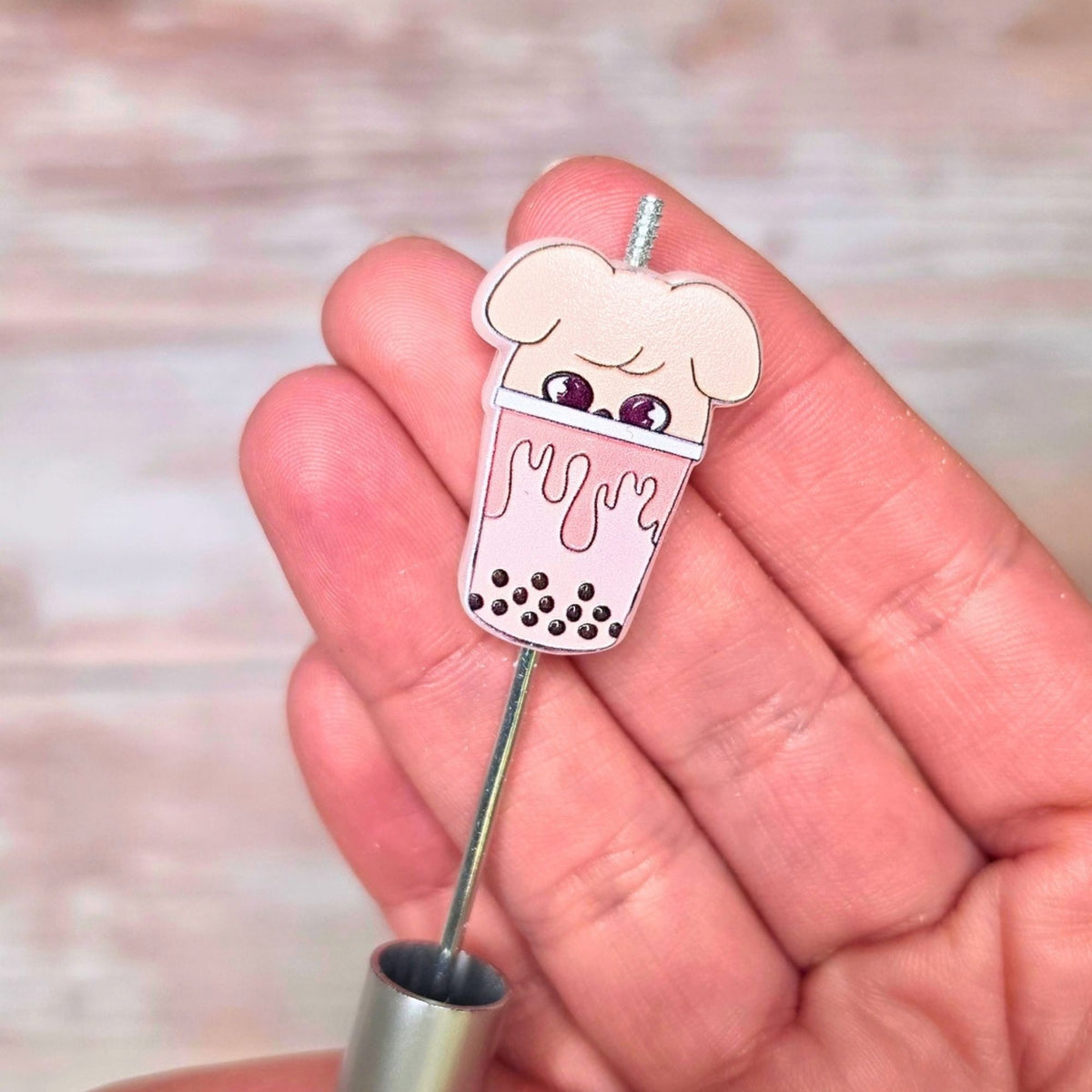 SKZOO Inspired Boba Acrylic Focal Beads Set of 8 | Stray Kids Character Bubble Tea Beads | K-Pop Beads for Pens & Keychains