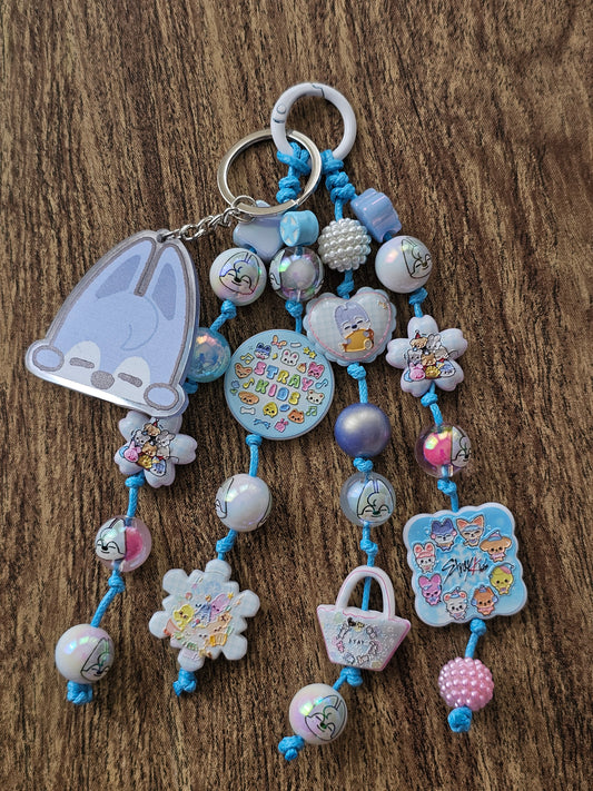 Stray Kids Inspired Beaded Bag Charm | Kawaii K-Pop Backpack Charm | Cute Purse Charm | Handmade STAY Gift | SKZ Fan Accessory