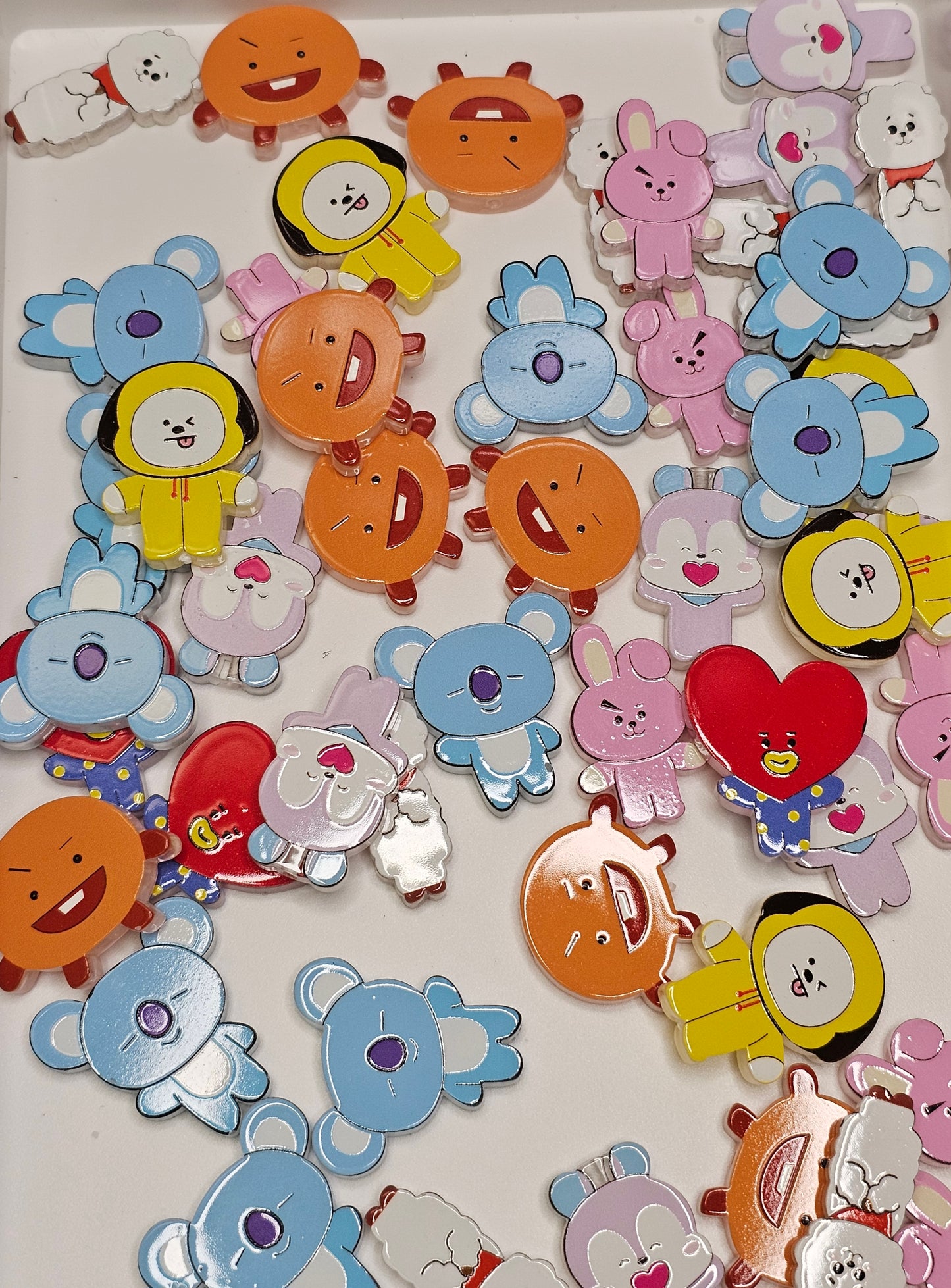 BT21 Character Acrylic Focal Beads Assorted Set of 7