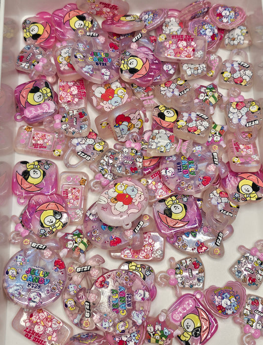 BT21 Character Pink Luminous Bead Mix