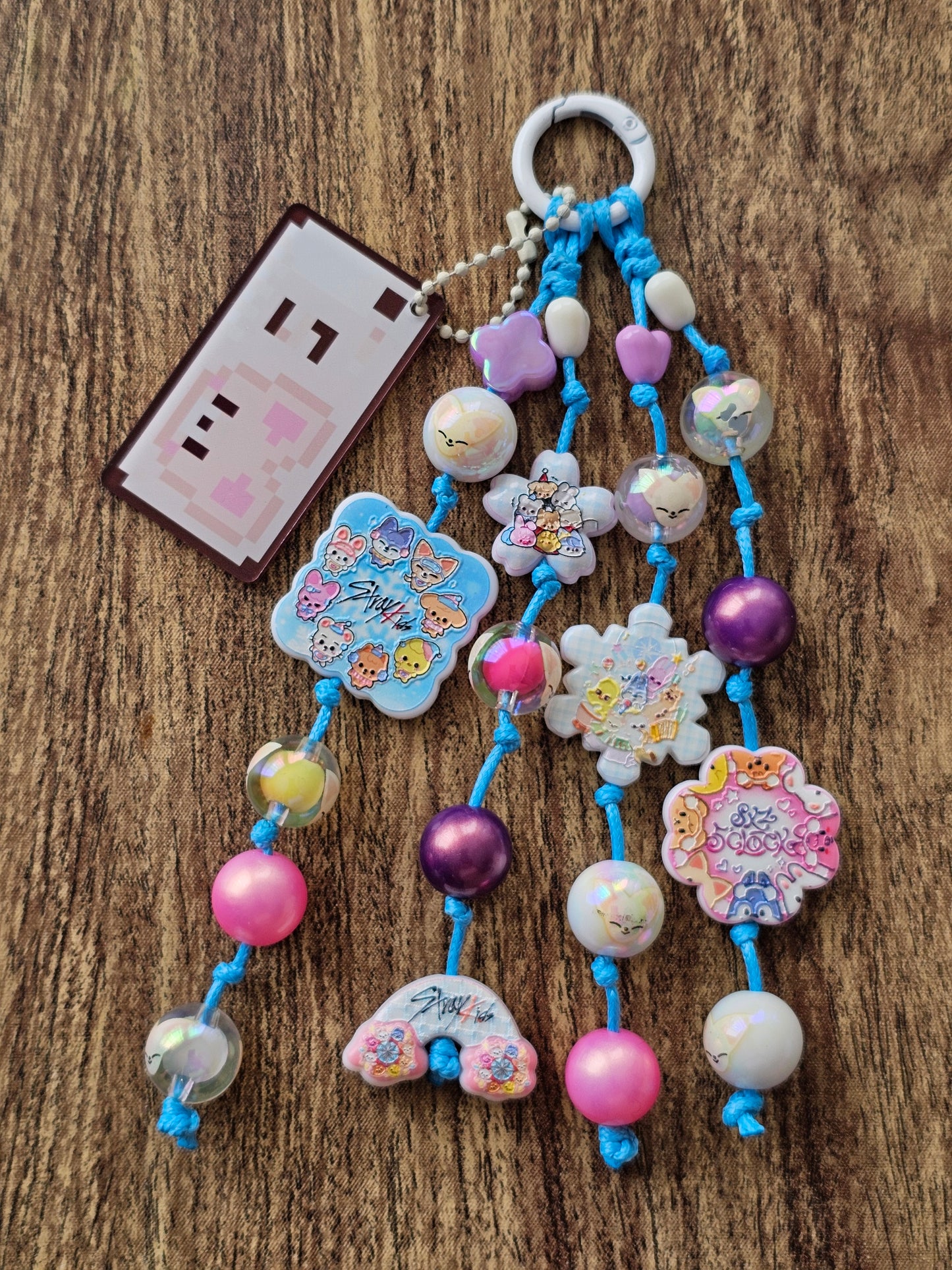 Stray Kids Inspired Beaded Bag Charm | Kawaii K-Pop Backpack Charm | Cute Purse Charm | Handmade STAY Gift | SKZ Fan Accessory